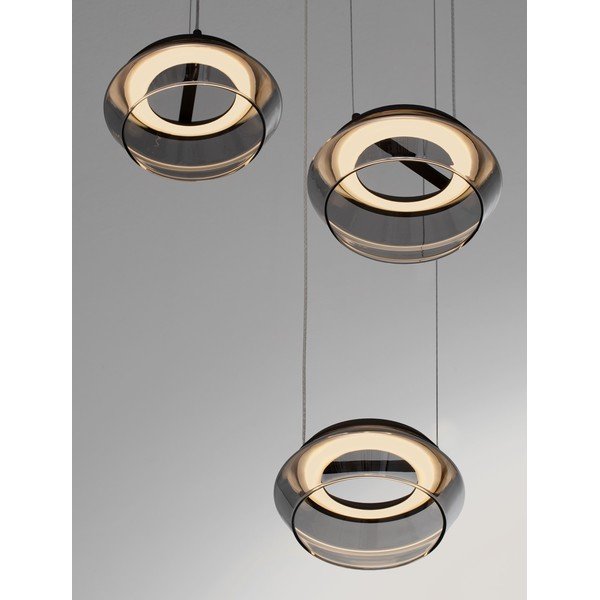 Mattmust klaasist hämardatav LED-rippvalgusti ø 35 cm Jailyn - Nova Luce-image-2