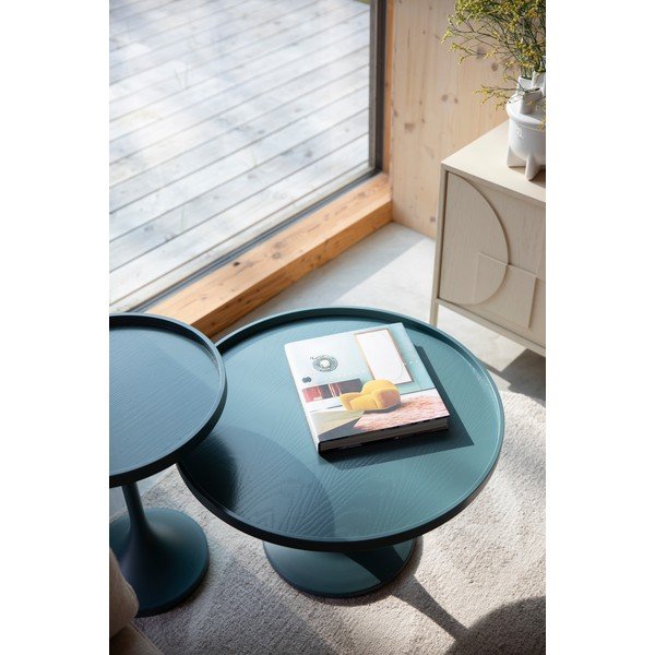 Petrooleumivärvi ümmargune diivanilaud ø 69 cm Jason - Zuiver-image-1