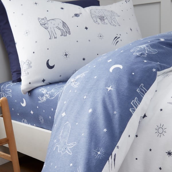 Flanell laste voodilina 90x190 cm Starlight Animals - Bianca-image-2