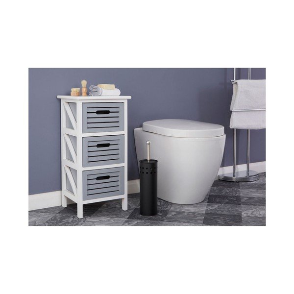 Matně černý toaletní kartáč Premier Housewares Square Design-image-2