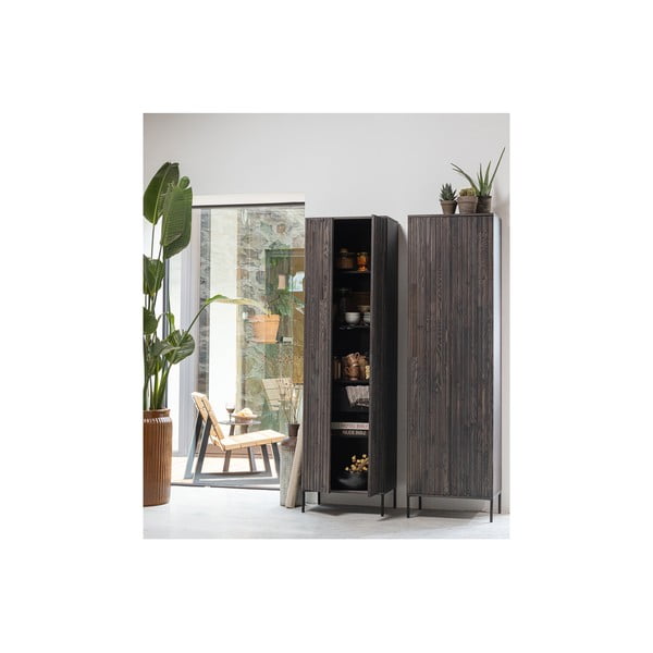 Pruun saarepuust riidekapp 60x210 cm Gravure – WOOOD-image-4