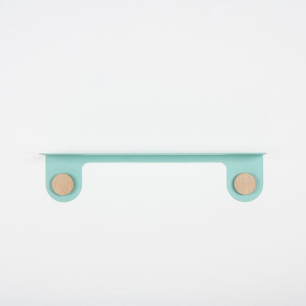 Tammepuidust rohelisest terasest seinariiul 2 konksuga , pikkus 60 cm. Hook - Gazzda-image-2