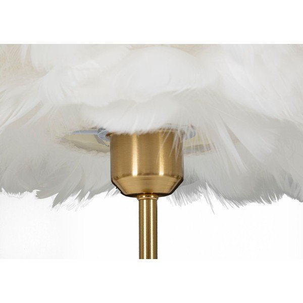 Valge/kuldne laualamp (kõrgus 50 cm) Ball Feather - Mauro Ferretti-image-4