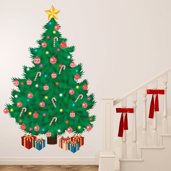 Samolepka na zeď Walplus Traditional Christmas Tree
