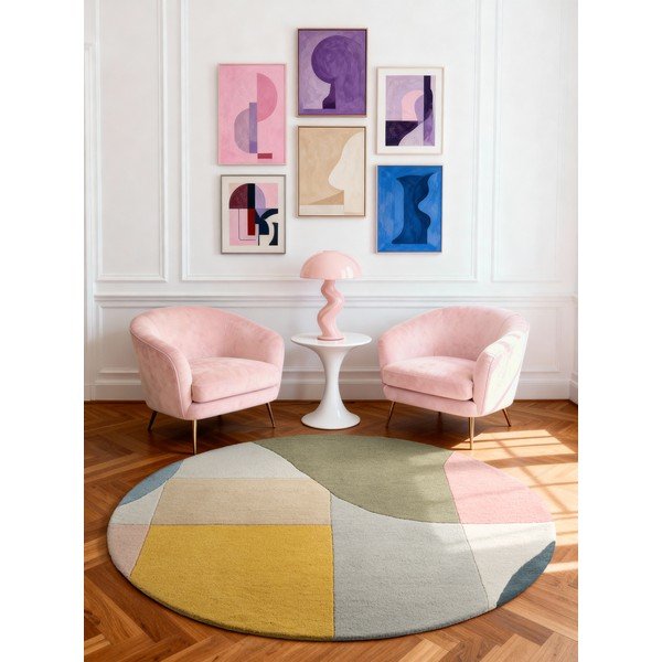 Käsitsi kootud villane ümmargune vaip ø 200 cm Westminster Curzon - Ted Baker-image-1