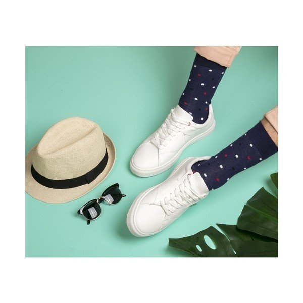 Tmavě modré ponožky Funky Steps Dots, velikost 39 – 45-image-1