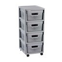 Hall plastikust ratastega riiul 29,5x65,5 cm Infinity - Curver
