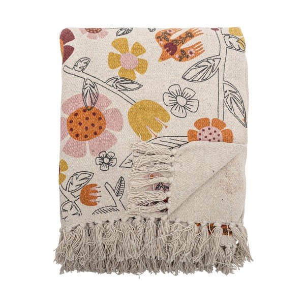 Puuvillaseguga tekk 130x160 cm Vivielle - Bloomingville
