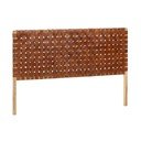 Teakpuust ja nahast pealaud, 153 x 110 cm Calixta - Kave Home