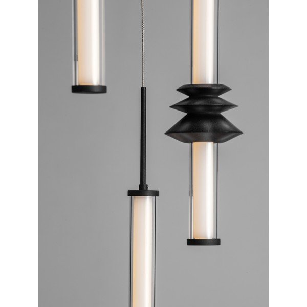 Mattmust keraamiline hämardatav LED-rippvalgusti akrüülklaasist varjuga, ø 35 cm Stalactite - Nova Luce-image-2