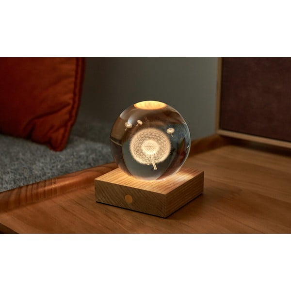 Tumepruun timmitav klaasist lambivari (kõrgus 12 cm) Amber - Gingko-image-3