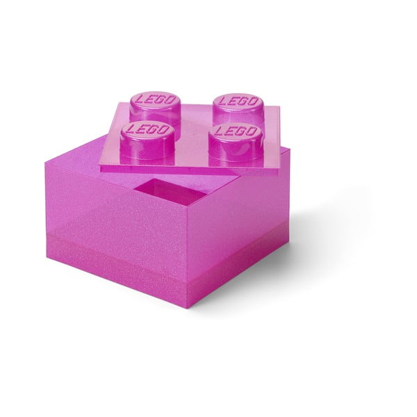 Roosa plastikust laste hoiukast 25x25x18 cm - LEGO®