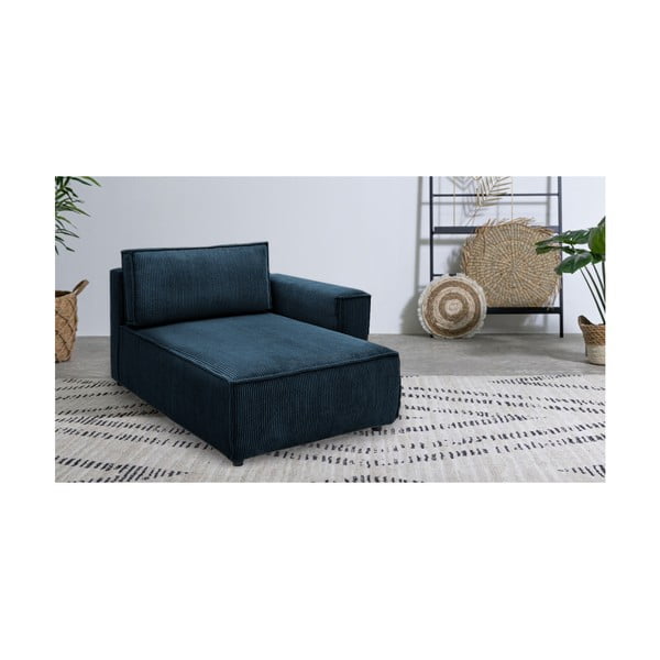 Tumesinine velvetist diivanimoodul, parem nurk  Nihad modular - Bobochic Paris-image-1