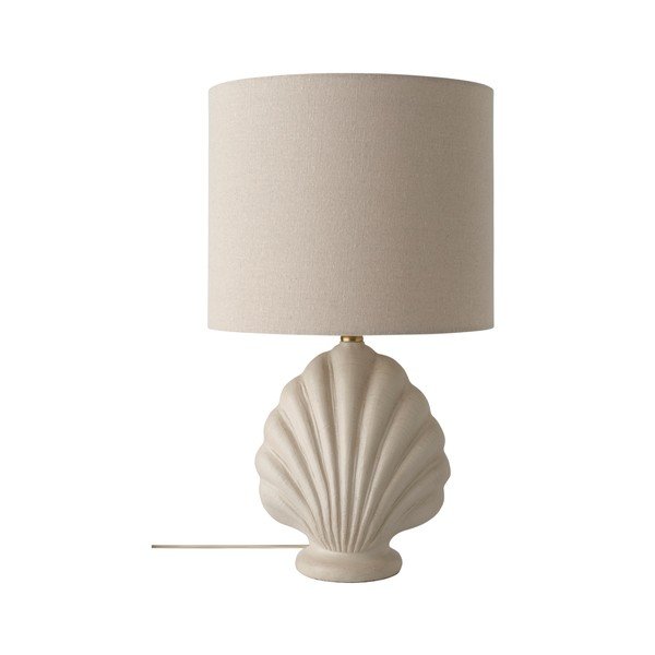 Valge/beež polüresiinist laualamp (kõrgus 58 cm) Shelley - Ellos Home-image-3