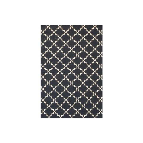 Vlněný koberec Eugenie Dark Grey, 200x140 cm