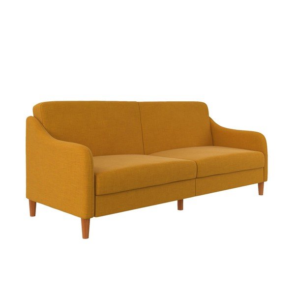Kollane diivanvoodi 196 cm Jasper - Støraa-image-3
