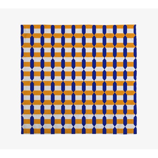 4 linasest salvrätiku komplekt oranž geomeetriline, 43 x 43 cm - Really Nice Things-image-1