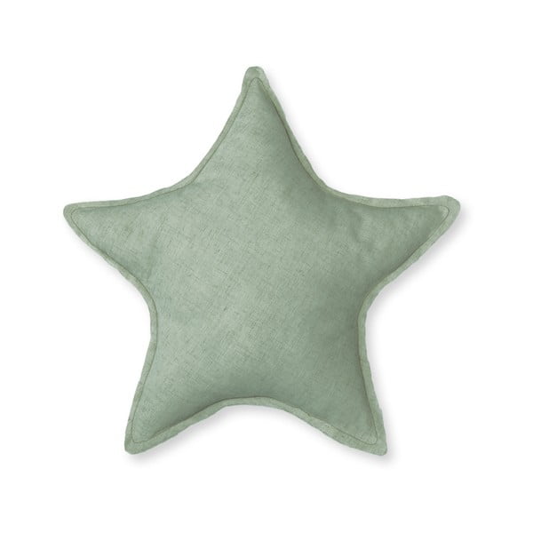 Zelený dekorativní polštář Little Nice Things Star