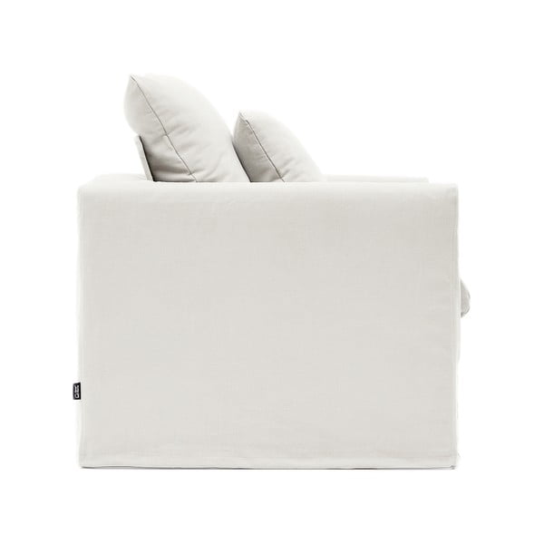 Valge linane tugitool Nora - Kave Home-image-3