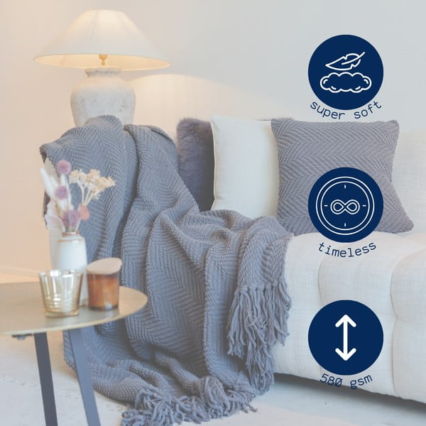 Pruun šenillist pleed 130x170 cm Renee - Tiseco Home Studio-image-4