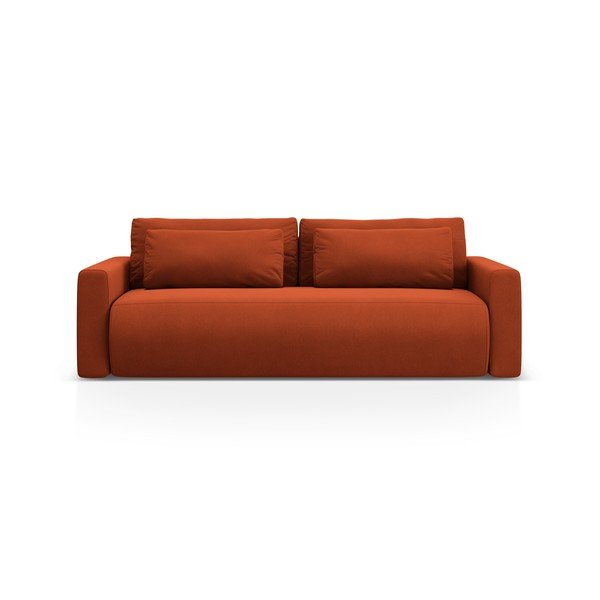 Tellisevärvi sametist panipaigaga diivanvoodi 238 cm Belfast - Cosmopolitan Design