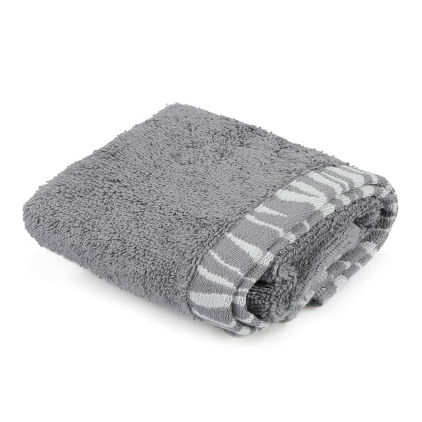 Šedý bavlněný ručník Joey, 30 x 50 cm