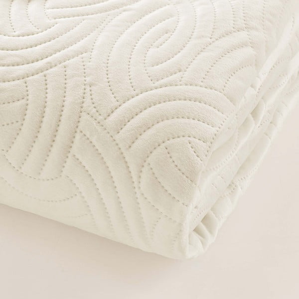 Beež sametist voodikate 220x240 cm Solange - douceur d'intérieur-image-1