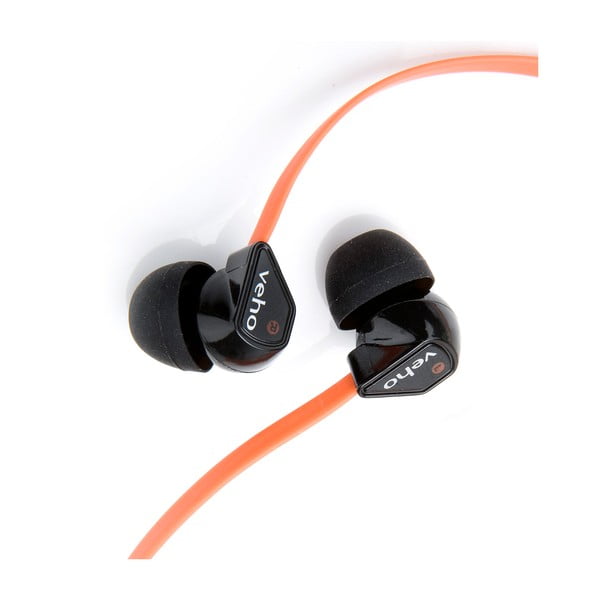 Oranžová sluchátka do uší Veho Z-1