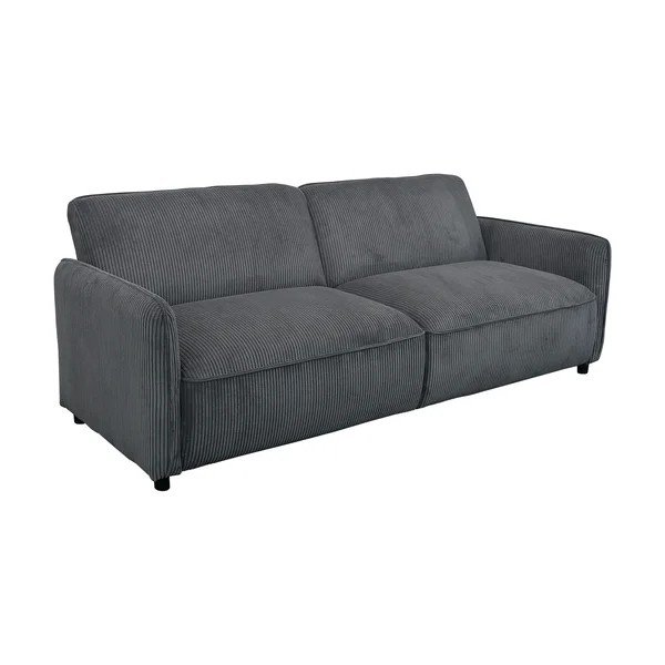 Antratsiitvärvi kordvelvetist lamav/kokkupandav diivan 209 cm Alicia - Støraa-image-2