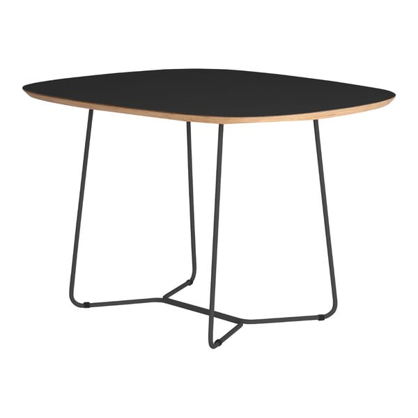 Černý stůl s kovovými nohami IKER Maple