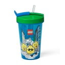 Sinine tass rohelise kaane ja kõrrega , 500 ml Iconic - LEGO®