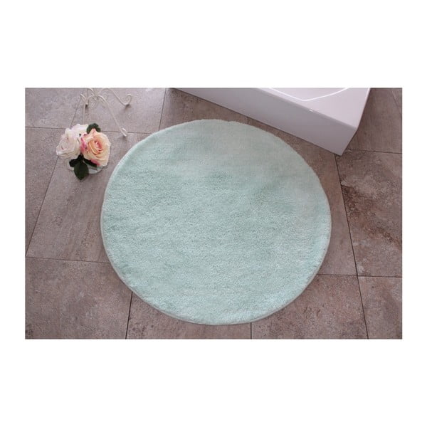 Zelená koupelnová předložka Confetti Bathmats Colors of Mint, ⌀ 90 cm