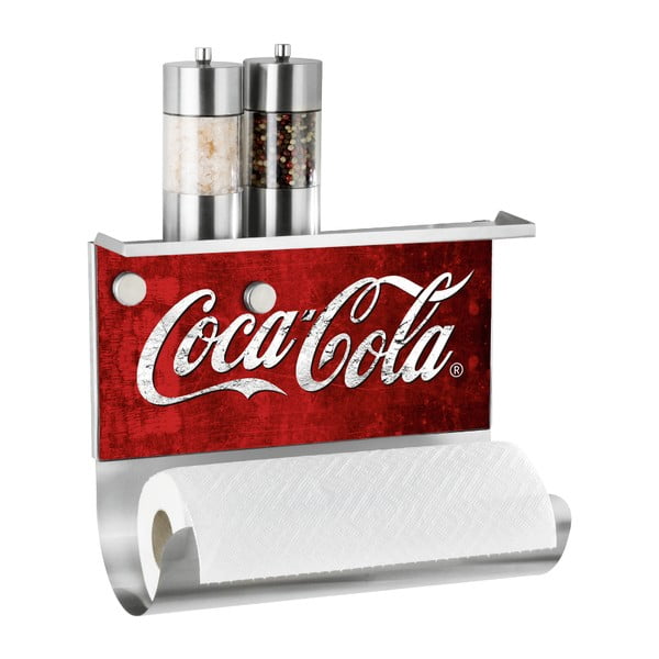 Magnetický držák na utěrku s poličkou Wenko Coca-Cola Classic