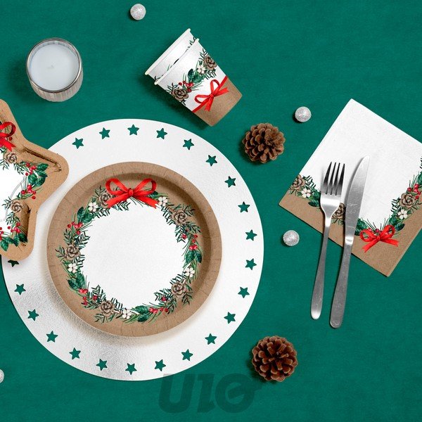 Salvrätikud komplektis 20 tk 33x33 cm Christmas Bow - Homéa-image-1