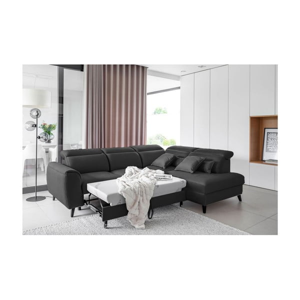 Tumehall sametist lahtikäiv/sahtliga nurgadiivan (parem nurk/L-kujuline) Noble – ELTAP-image-4