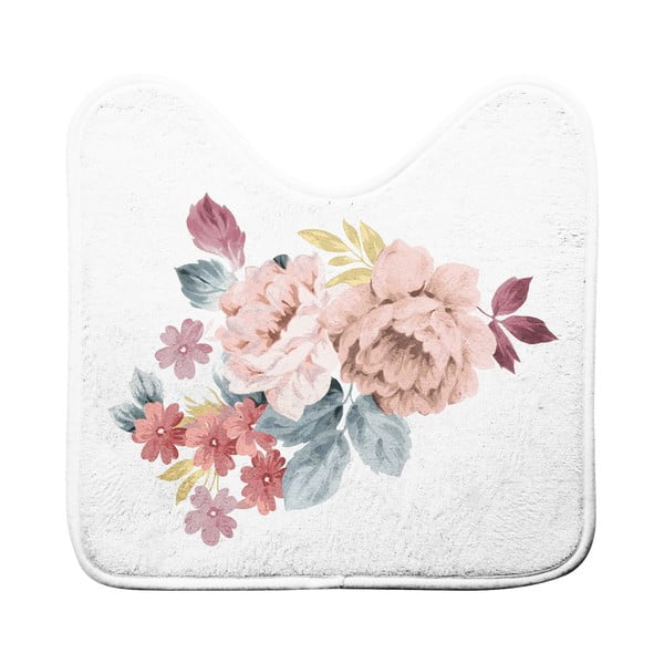 Valge-roosa WC-vaip 45x45 cm Jayana - douceur d'intérieur