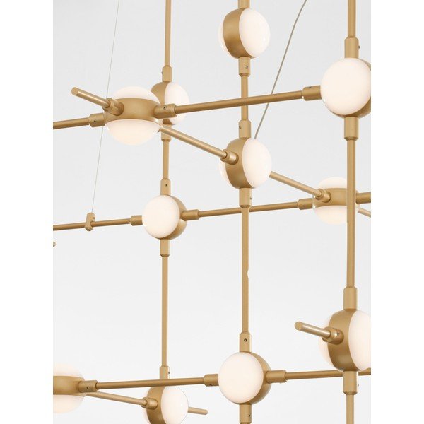 Metallist hämardatav kuldne LED-ripatslamp akrüülklaasist varjuga Atomo - Nova Luce-image-2