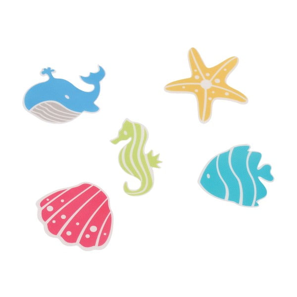 Laste libisemiskindlad vannimatid 5tk komplektis 12x12 cm Waterworld - Spirella