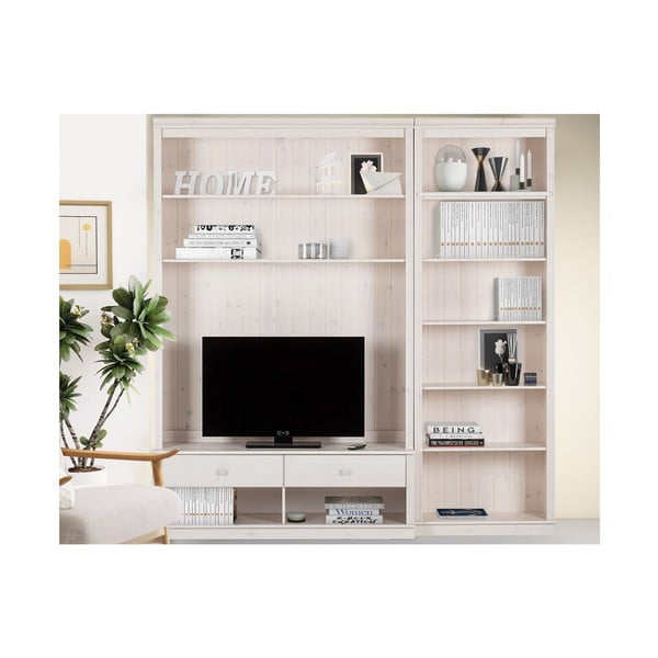Valge männi täispuidust TV-komplekt 214x223x34 cm Anita – Støraa-image-3