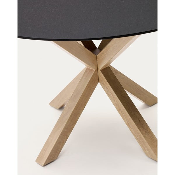 Ümmargune söögilaud klaasist pealispinnaga ø 120 cm Argo - Kave Home-image-4