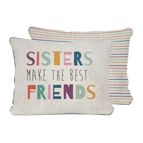 Oboustranný polštář Little Nice Things Sisters, 50 x 35 cm