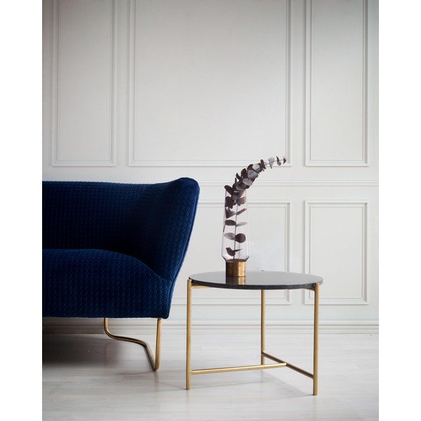 Mustast marmorist kohvilaud Velvet Atelier, ø 50 cm - Really Nice Things-image-1