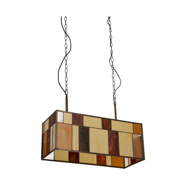 Metallist ripplamp klaasist varjuga Waldorf - Premier Housewares-image-4