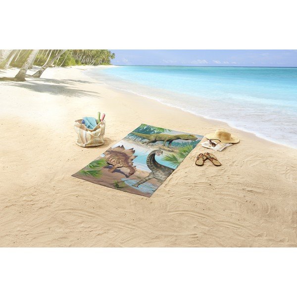 Laste sametist rannarätik 75x150 cm Dino - Good Morning-image-1