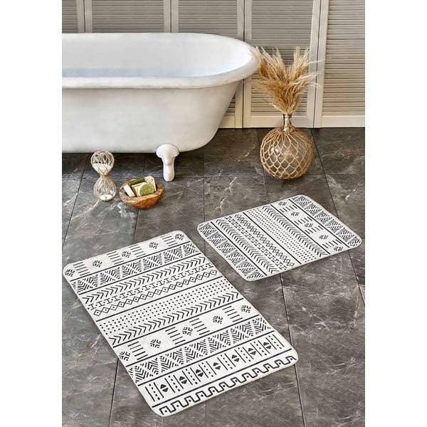 Must-valged vannitoamatid 2 tk 60x100 cm - Mila Home-image-4