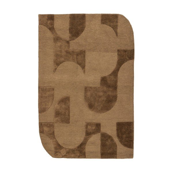Pruun villaseguga vaip 170x240 cm Livo - WOOOD