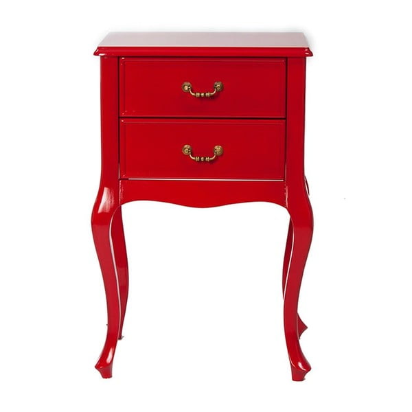 Odkládací stolek Lacquered Red, 46x33x70 cm