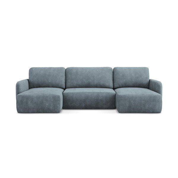 Hallikassinine panipaigaga šenillist nurgadiivanvoodi (U-kujuline) Lilo - Makamii