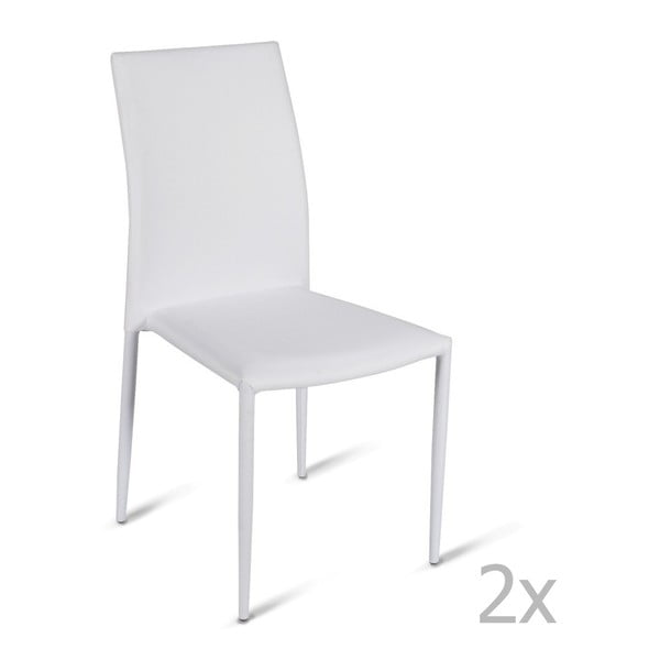 Sada 2 bílých židlí Chris