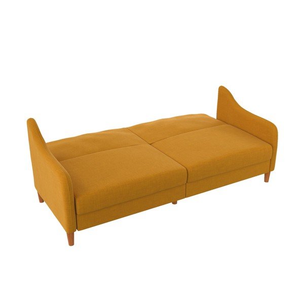 Kollane diivanvoodi 196 cm Jasper - Støraa-image-4
